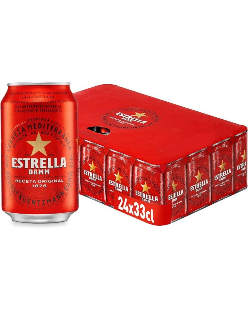 Estrella Damm Lata 33cl, Pack de 24
