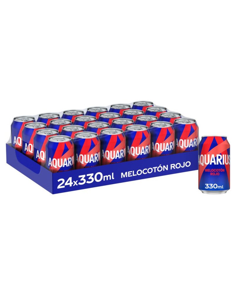 Aquarius Peach 33cl Cans, Pack of 24