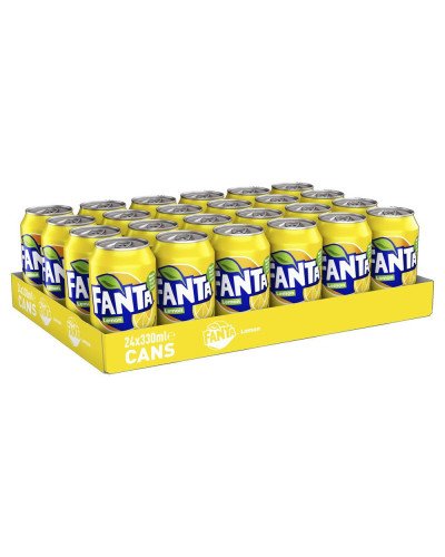Fanta Lemon 33cl Cans, Pack of 24