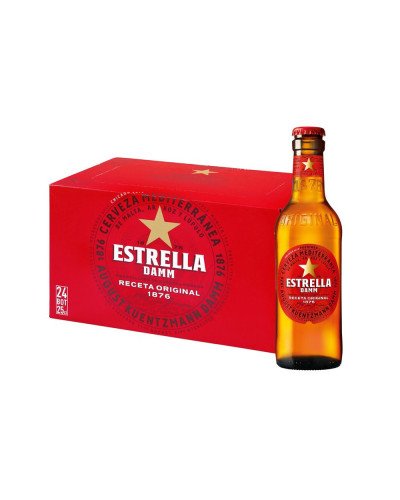 Estrella Damm Botellín 25cl, Pack de 24