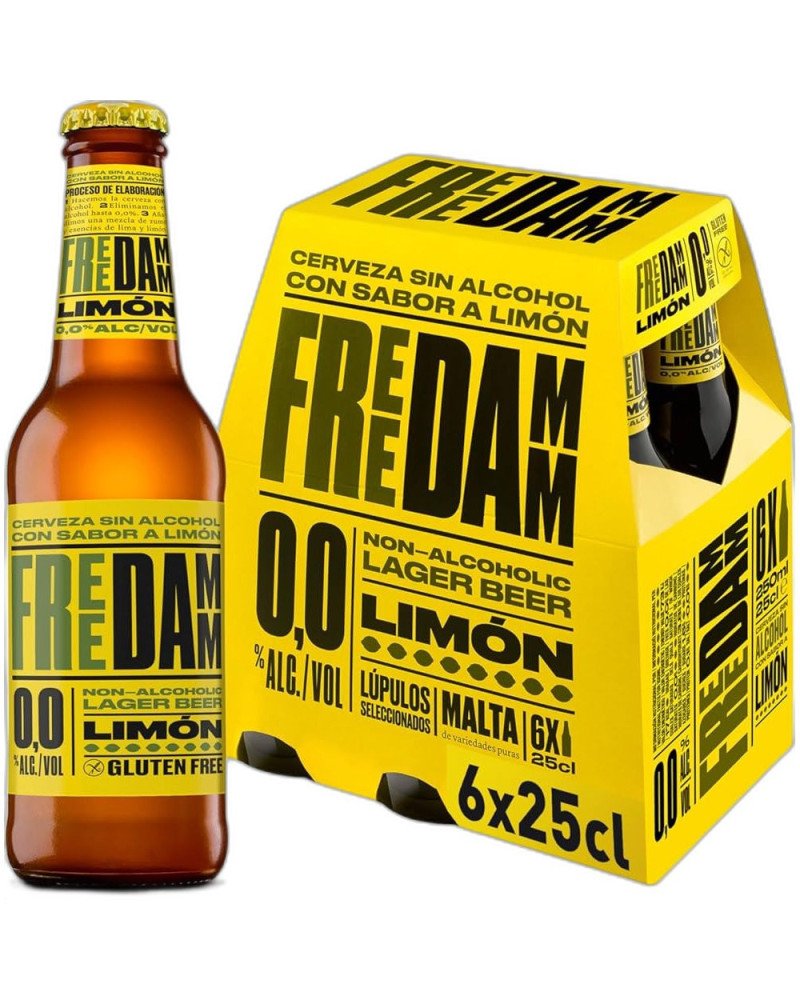 Free Damm Limón Botellín 25cl, Pack de 24