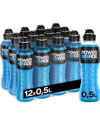 Powerade Azul 0.5L, Pack de 12