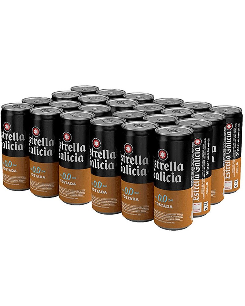 Estrella Galicia 0.0 Tostada 33cl, Pack de 24